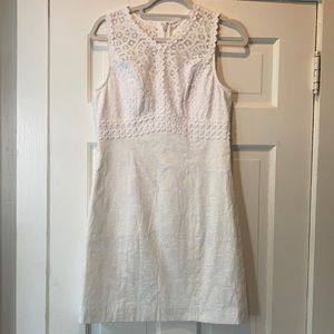 Lilly Pulitzer White on White Shift Dress